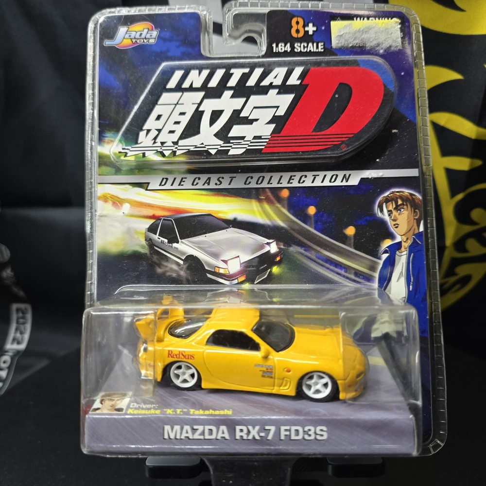 2004 Jada Toys Initial D Mazda RX-7 FD3S Keisuke 1:64 Sealed